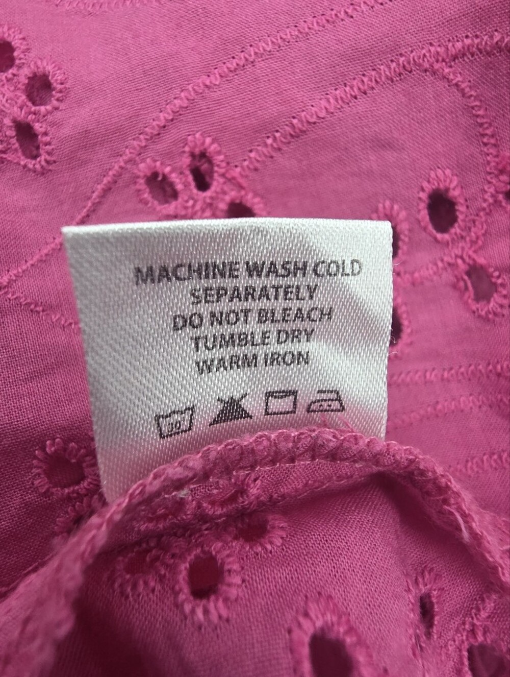 Tuckernuck Pink Eyelet Ruffle Midi Dress Cotton Resort Size Small - Picture 15 of 15
